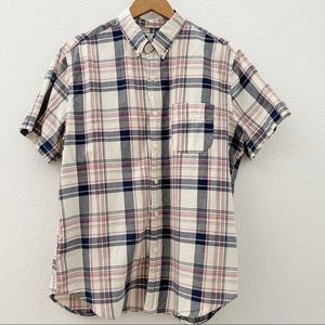 J.crew plaid Cotton button down shirt large